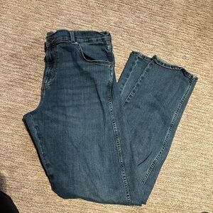 Wrangler Men's Dark Blue Straight Jeans